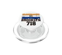 Brooklyn 718 Drapeau de Code régional NYC Borough Pride Grunge PopSockets PopGrip pour MagSafe