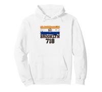 Brooklyn 718 Drapeau de Code régional NYC Borough Pride Grunge Sweat à Capuche