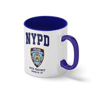 Brooklyn 99 New York Police Nine Nine Precinct Blanc tasse de café avec le bleu et poignée Rim Mug