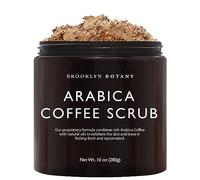 Brooklyn Botany Gommage corporel au café arabica - Hydratant et exfoliant pour le corps, le visage, les mains, les pieds - Combat les vergetures, les ridules, les rides - Excellent cadeau pour homme