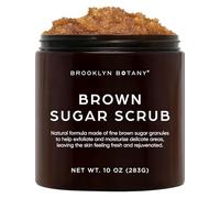 Brooklyn Botany Gommage corporel au sucre brun - Gommage hydratant et exfoliant pour le corps, le visage, les mains et les pieds - Combat l'acné, les ridules et les rides, excellent cadeau pour homme
