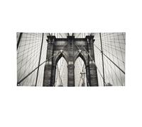 Brooklyn Bridge Bannières et panneaux de décoration de fête pour extérieur et intérieur - Bannière personnalisée avec œillets - Toile de fond d'anniversaire, affiche de fond pour photo pour mariage