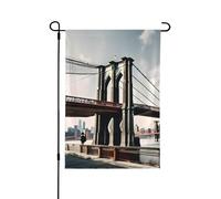 Brooklyn Bridge Drapeaux décoratifs pour l'extérieur, décoration de jardin double face pour toutes les saisons