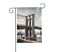 Brooklyn Bridge S Impression drapeau extérieur bannière décorations 30,5 x 45,7 cm, décorations de cour, cadeaux pour décoration de maison, fournitures de fête