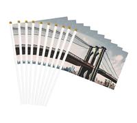 Brooklyn Bridge S Imprimer Drapeaux portables Pratiques Drapeaux Portable Décor Mariages Anniversaires Vacances