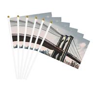 Brooklyn Bridge S Imprimer Drapeaux portables Pratiques Drapeaux Portable Décor Mariages Anniversaires Vacances