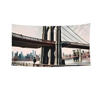 Brooklyn Bridge S Print Bannière de fête décorative pour anniversaire, anniversaire de mariage, mariage à suspendre pour intérieur et extérieur