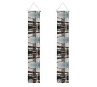 Brooklyn Bridge S Print Bannières de porte de Thanksgiving, décoration extérieure, utilisation intérieure ou extérieure, facile à accrocher et réutilisable