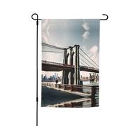 Brooklyn Bridge S Print Drapeau de jardin pelouse villa drapeau décoratif pour extérieur, cour, maison, extérieur, terrasse, pelouse