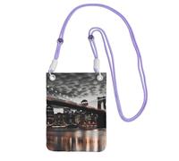 Brooklyn Bridge Sac à bandoulière pour téléphone portable et femme - Étanche - Mini sac à main pour téléphone portable - Petit sac à bandoulière avec sangle réglable - Pochette de voyage pour