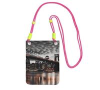 Brooklyn Bridge Sac à bandoulière pour téléphone portable et femme - Étanche - Mini sac à main pour téléphone portable - Petit sac à bandoulière avec sangle réglable - Pochette de voyage pour