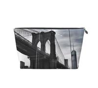 Brooklyn Bridge Trousse de toilette de voyage imprimée avec fermeture éclair dorée pour femmes, mamans et filles, Argenté., One Size, Trousse de toilette