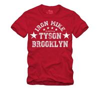 Brooklyn Iron Mike - T-Shirt Boxe Tyson Champ Boxclub Gym, rouge, XXXL