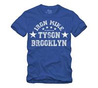 Brooklyn Iron Mike T-shirt Boxen Tyson Champ Boxclub Gym - Bleu - X-Large