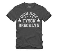 Brooklyn Iron Mike T-shirt Boxen Tyson Champ Boxclub Gym - Gris - Medium