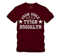 Brooklyn Iron Mike T-shirt Boxen Tyson Champ Boxclub Gym - Marron - Small