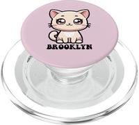 Brooklyn Motif Chat Mignon pour Fille Nom Brooklyn PopSockets PopGrip pour MagSafe