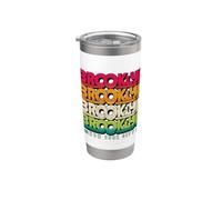 Brooklyn New York City Retro Typography Travel Art Gobelet isotherme en acier inoxydable double paroi