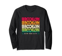 Brooklyn New York City Retro Typography Travel Art Manche Longue
