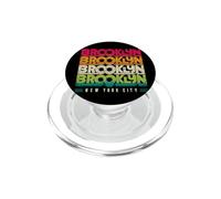 Brooklyn New York City Retro Typography Travel Art PopSockets PopGrip pour MagSafe