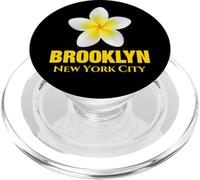 Brooklyn New York City Tropical Yellow Frangipani Flower PopSockets PopGrip pour MagSafe