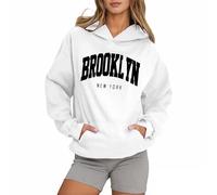 Brooklyn New York mignons sweats à capuche confortables graphiques décontractés hauts à capuche uni coupe ample pull à capuche drôle avec capuche tendance western workou cool Y2K gothique pour femme