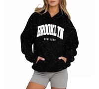 Brooklyn New York mignons sweats à capuche confortables graphiques décontractés hauts à capuche uni coupe ample pull à capuche drôle avec capuche tendance western workou cool Y2K gothique pour femme