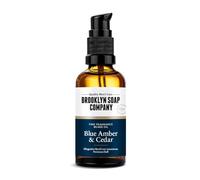 Brooklyn Soap Company Huile à barbe 50 ml Oud Wood & Santal - Huile nourrissante pour homme - Pour l'entretien quotidien de la barbe - Huile de barbe en format voyage idéale comme cadeau pour les