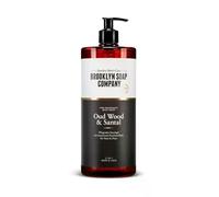 Brooklyn Soap Company Oud Wood & Santal Gel douche 2 en 1 pour homme pour la peau et les cheveux 1 l