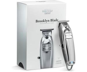 Brooklyn Soap Company Tondeuse à barbe Brooklyn Blade USB-C - Rasoir électrique professionnel pour homme - Acier inoxydable, 5 embouts
