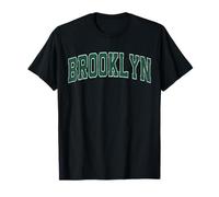 Brooklyn Texte rétro Vert Vintage T-Shirt