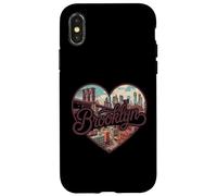 Brooklyn Vintage Heart T-Shirt - Retro NYC Bridge Souvenir Coque pour iPhone X/XS