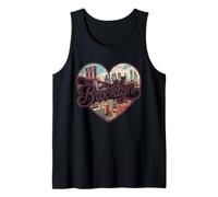 Brooklyn Vintage Heart T-Shirt - Retro NYC Bridge Souvenir Débardeur