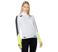 BROOKS 221564134 Run Visible 1/2 Zip Jacket Femme White/Asphalt/Nightlife Taille 20