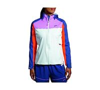 BROOKS 221608477 High Point Waterproof Jacket Jacket Femme SLATE/BRIGHT ORANGE/AEGEAN Taille 25