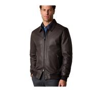 Brooks Brothers - Blouson Aviateur en Cuir - Homme - Vestes - Brun - Taille: M