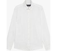 Brooks Brothers Button Down Shirt Linen White Taille: M | Chemises d'affaires Outlet | Homme | Blanche