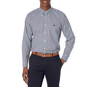 Brooks Brothers Chemise de Sport à Manches Longues boutonnée en Tissu Oxford Extensible Infroissable à Carreaux Bas, Vichy Bleu Marine, M Homme