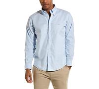 Brooks Brothers Chemise de Sport Oxford Extensible à Manches Longues pour Homme - Solide - sans Repassage - Extensible - Oxford - Manches Longues - Solide, Bleu Clair, L