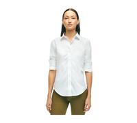 Brooks Brothers - Chemise habillée ajustée en coton Supima extensible et infroissable - Femme - Blouses et Chemises - Blanc - Taille: 44 FR