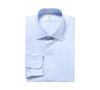 Brooks Brothers - Chemise Pinpoint Stretch Infroissable Coupe Standard avec Col Ainsley - Homme - Chemises - Bleu - Taille: XL