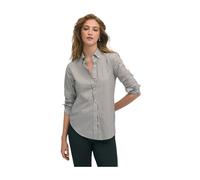 Brooks Brothers - Chemise Supima à Rayures Stretch en Popeline Infroissable Coupe Classique avec Col Boutonné - Femme - Blouses et Chemises - Noir - Taille: 40 FR
