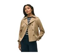 Brooks Brothers, Femme, Manteaux, Brun, Taille: 44 FR Cropped Double-Breasted Supima Twill Trench Coat