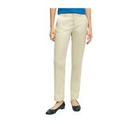 Brooks Brothers, Femme, Pantalons, Beige, Taille: 40 FR Chinos en coton stretch lavé Garment
