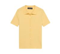 Brooks Brothers, Femme, Pulls, Jaune, Taille: 38 FR Cardigan Polo en Maille Côtes
