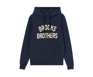 Brooks Brothers, Femme, Sweatshirts et sweats à capuche, Bleu, Taille: 38 FR Terry Sweat à capuche brodé avec logo
