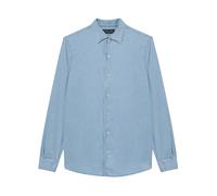 Brooks Brothers, Homme, Chemises, Bleu, Taille: 3XL Chemise Slim Fit en Denim et Tencel avec Col Ouvert