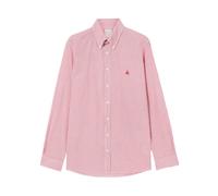 Brooks Brothers, Homme, Chemises, Rouge, Taille: M Chemise Boutonnée Seersucker Rayée Coupe Slim
