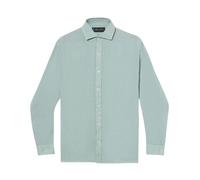Brooks Brothers, Homme, Chemises, Vert, Taille: S Chemise en lin coupe ajustée avec col italien