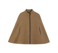 Brooks Brothers - Manteau cape à chevrons - Femme - Vestes - Brun - Taille: 36 FR